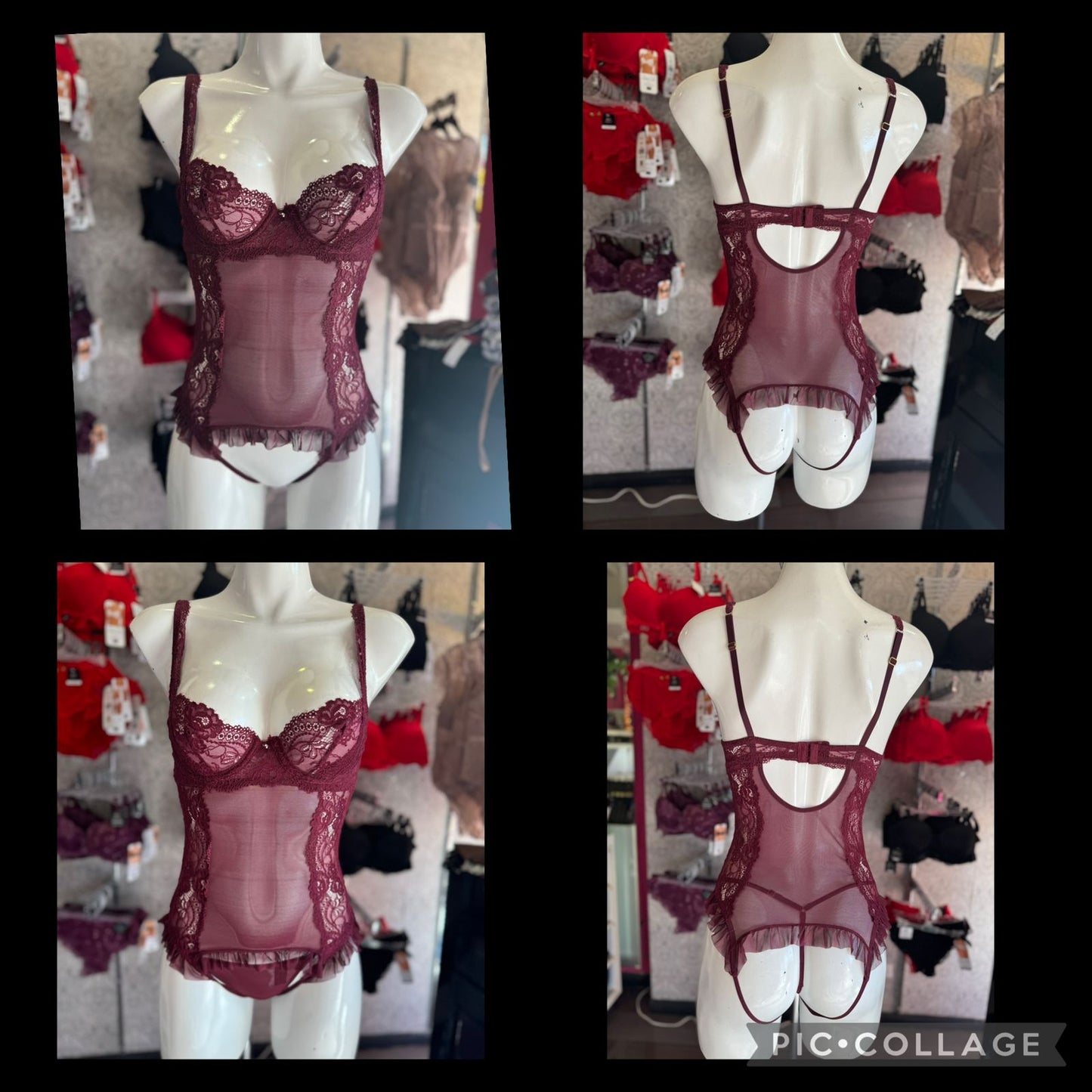 Body morado abierto de la entrepierna