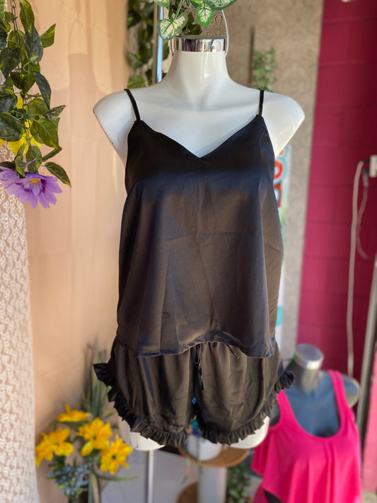 Pijama Satin short y top de tirantes ajustables