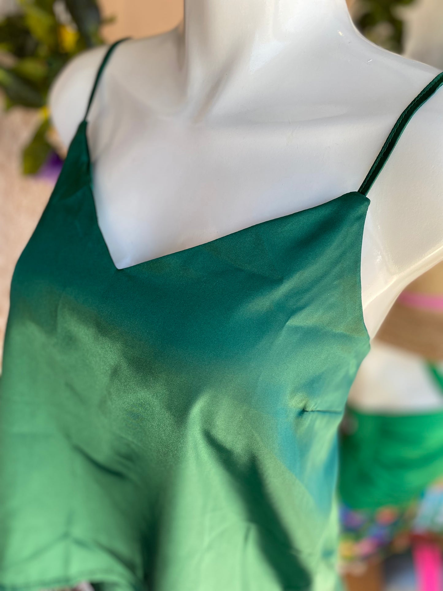 Pijama Satin short y top de tirantes ajustables