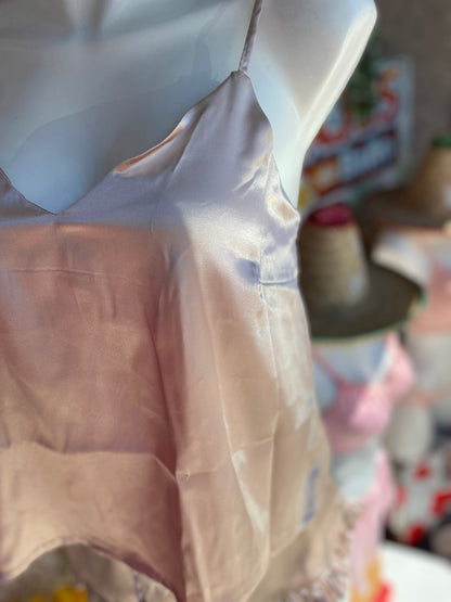 Pijama Satin short y top de tirantes ajustables