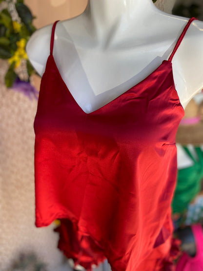 Pijama Satin short y top de tirantes ajustables