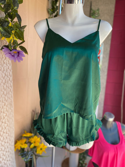 Pijama Satin short y top de tirantes ajustables