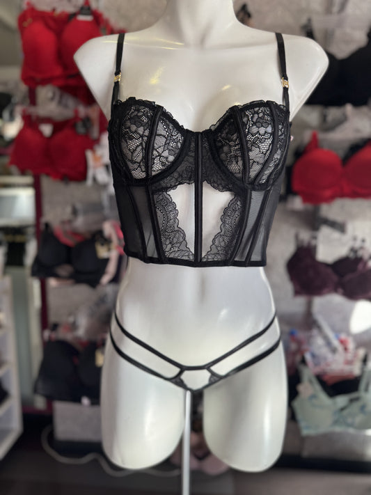 Coordinado Peto ancho negro