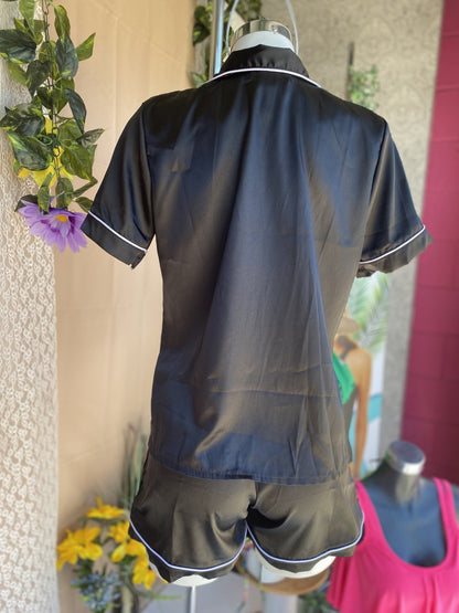 Pijama tipo Satin manga corta