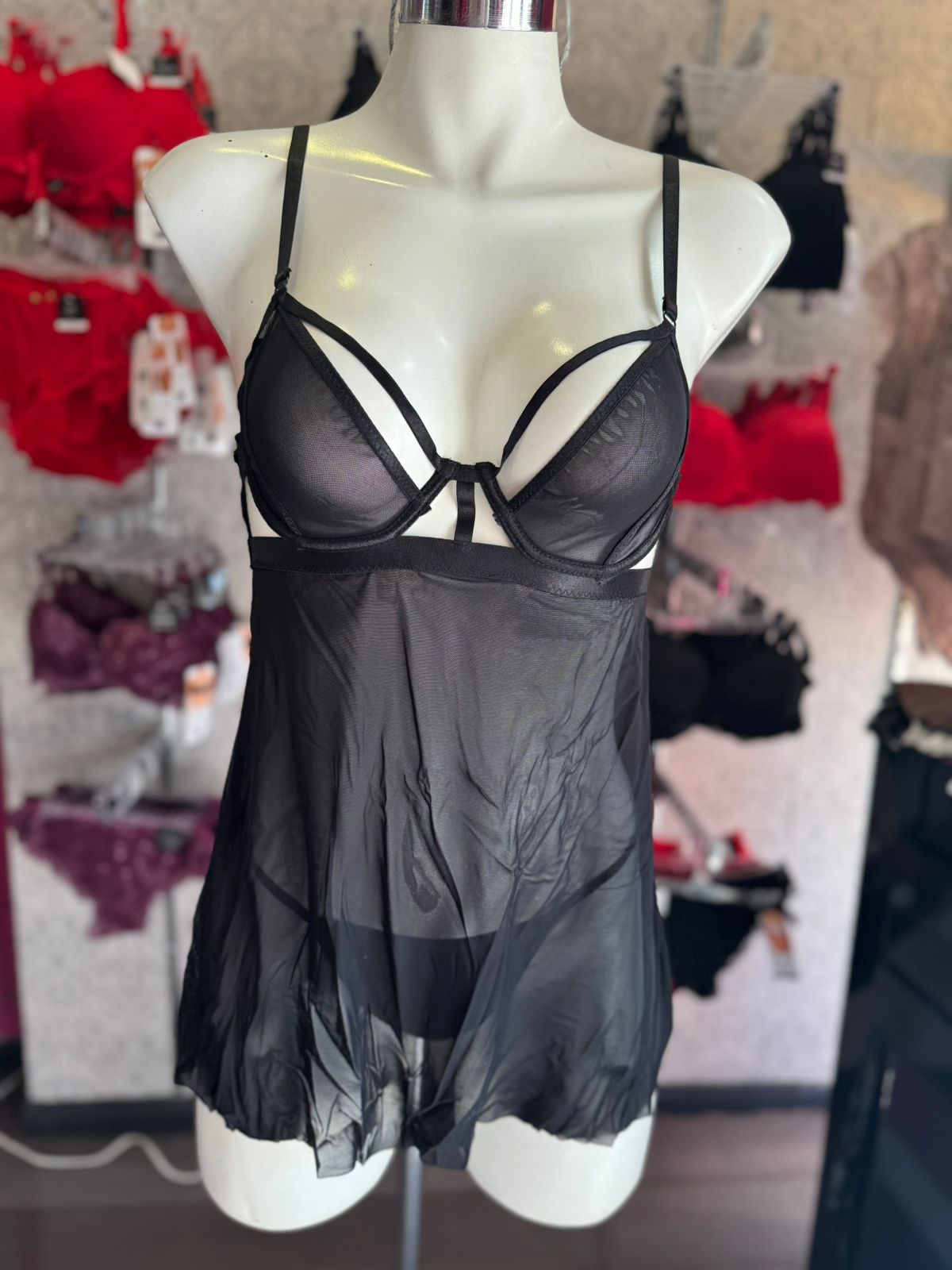 Baby doll 51013-blk media copa negro