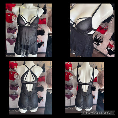 Baby doll 51013-blk media copa negro