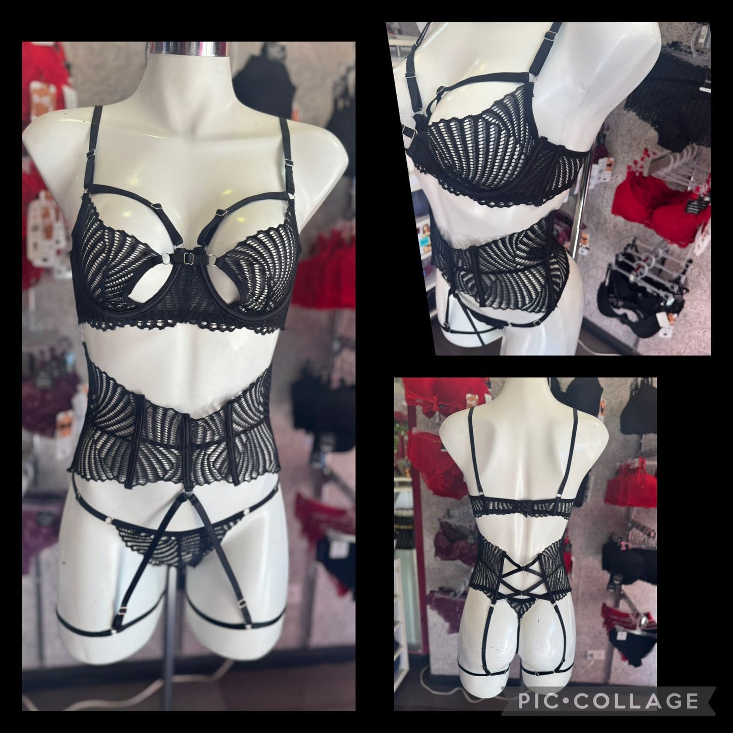 Conjunto de 3 piezas Negro