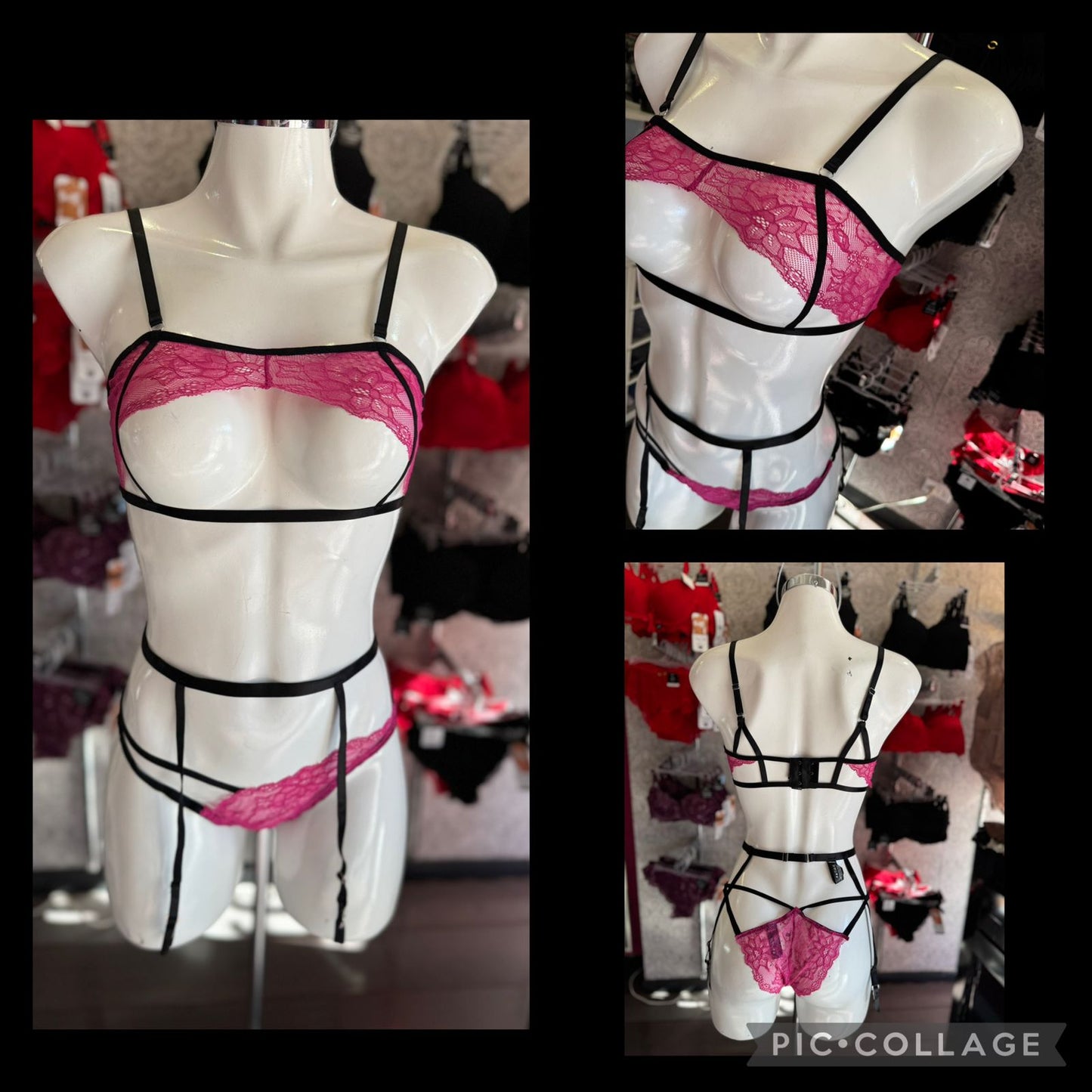 Teddy sin copas Negro/Fiusha