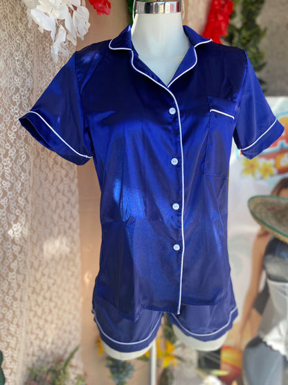 Pijama tipo Satin manga corta