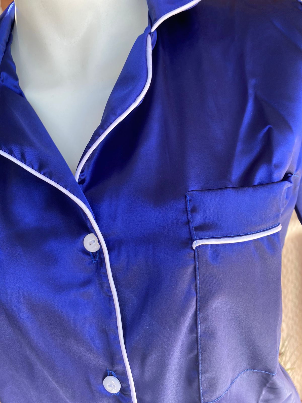 Pijama tipo Satin manga corta