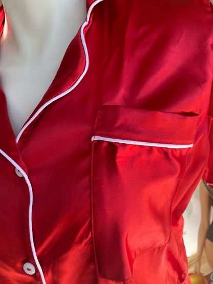 Pijama tipo Satin manga corta