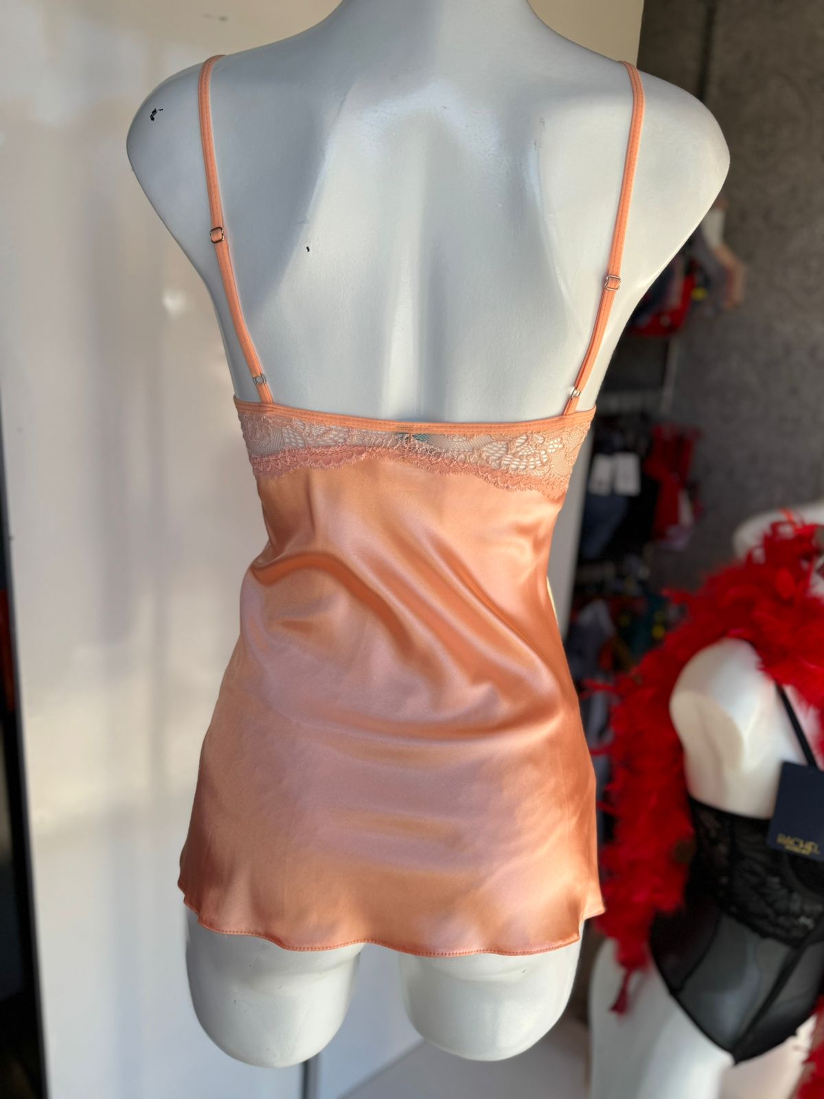 Top encaje y satin con cachetero