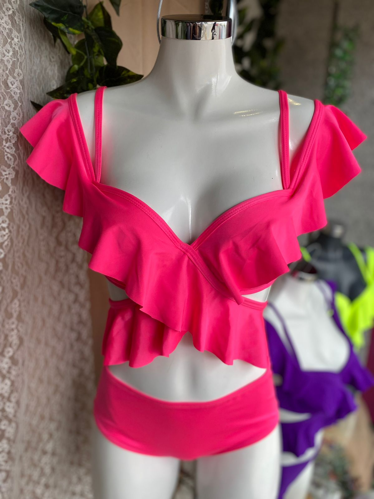 Traje de baño con olanes