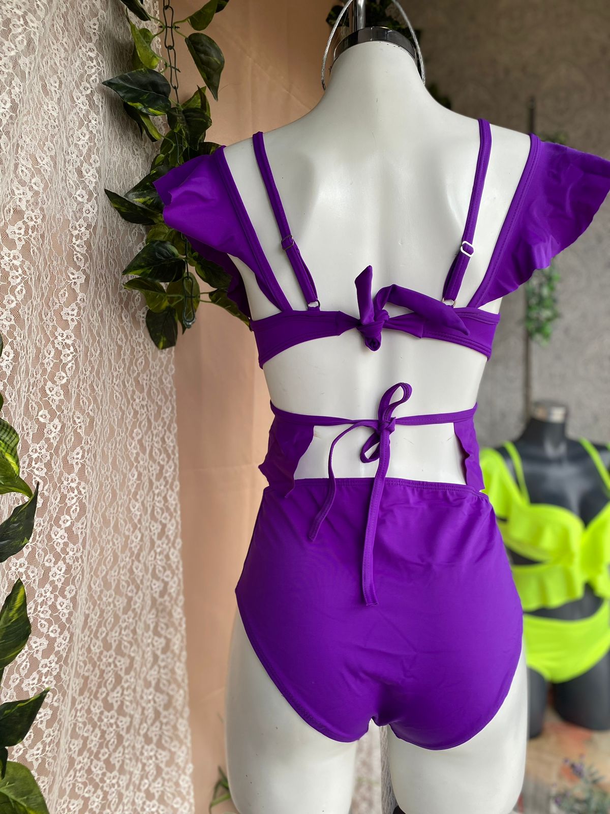 Traje de baño con olanes