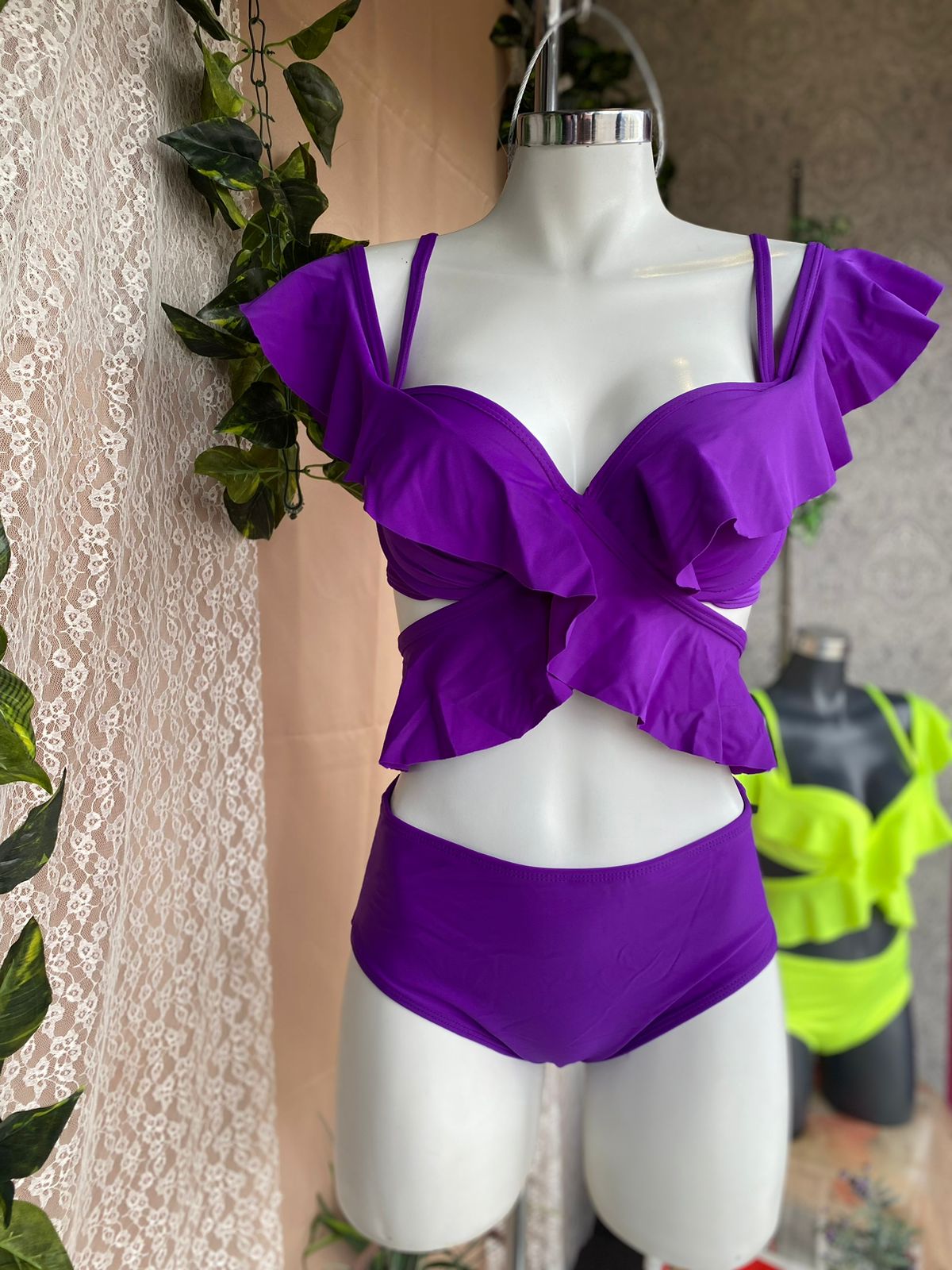 Traje de baño con olanes