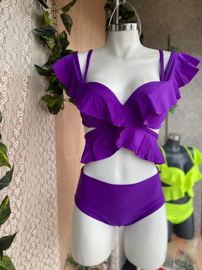 Traje de baño con olanes