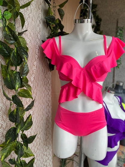 Traje de baño con olanes