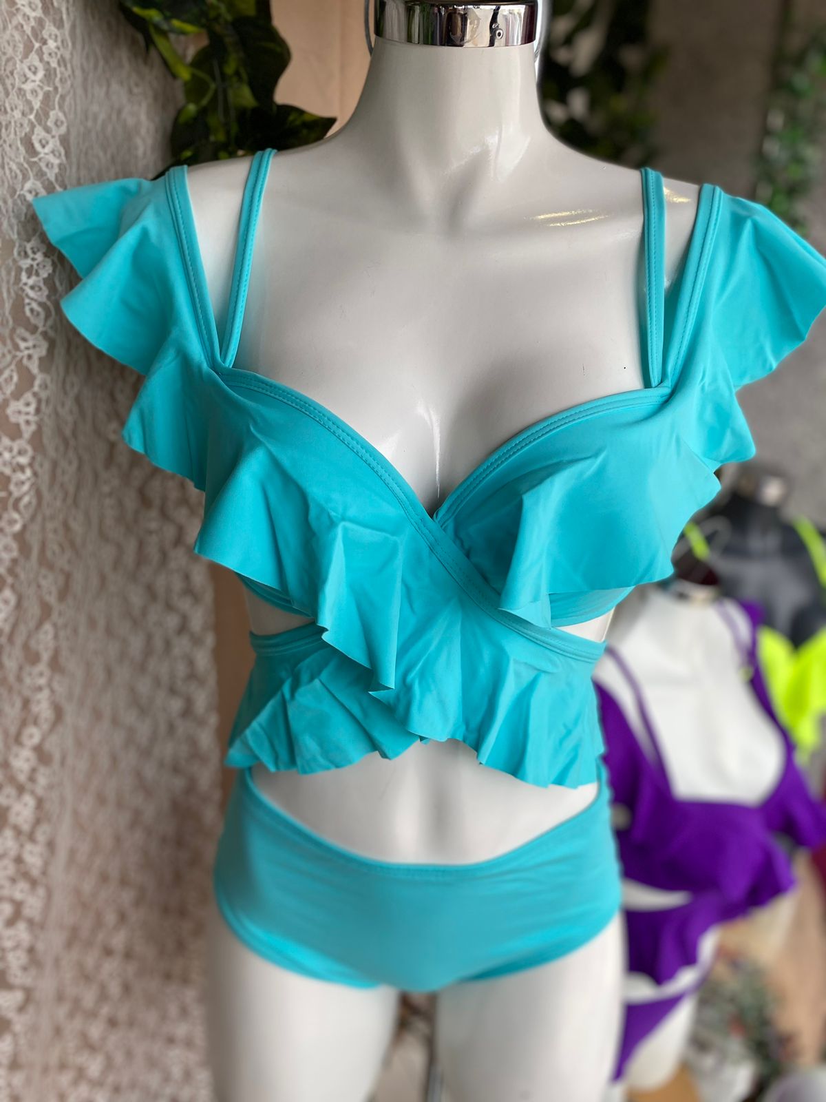 Traje de baño con olanes