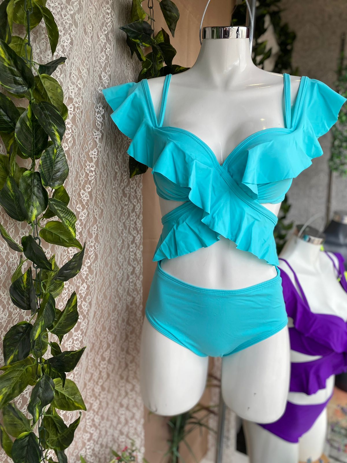 Traje de baño con olanes