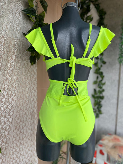 Traje de baño con olanes