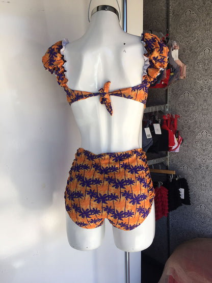 Traje de baño con estampado de palmeras